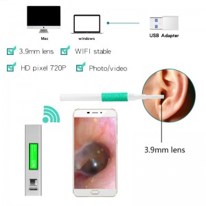 3.9mm/5.5mm WiFi Visual Ear Endoscope Camera Earpick Home Medical Health Care