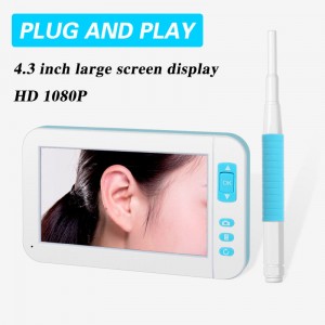 5.5mm HD 1080P 4.3inch USB Visual Ear Endoscope Camera 