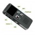 Metal Shell LCD Dictaphone MP3 Player 8GB Digital Sound Audio Recorder WVR16