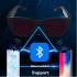 Wireless Sports Glasses Smart Stereo Sound Audio Music Bluetooth Sunglasses WBG05
