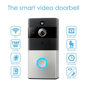 720P Ubox WiFi Video Doorbell PIR Two-Way Talk Smart Doorbell Security Camera WDB07