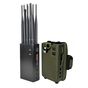 10 Bands Portable High Power Cell Phone Jammer GPS WiFi 4G Shield WJM17